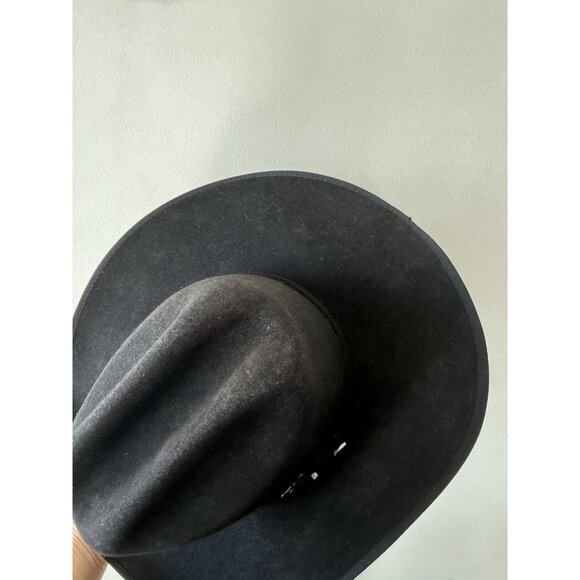 MHT Master Hatters of Texas Western Cowboy Hat Men’s Beaver Blend 7 1/2 60 Black - Picture 5 of 10
